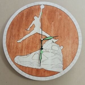 Air Jordan, Retro 8 Wood Wall Clock